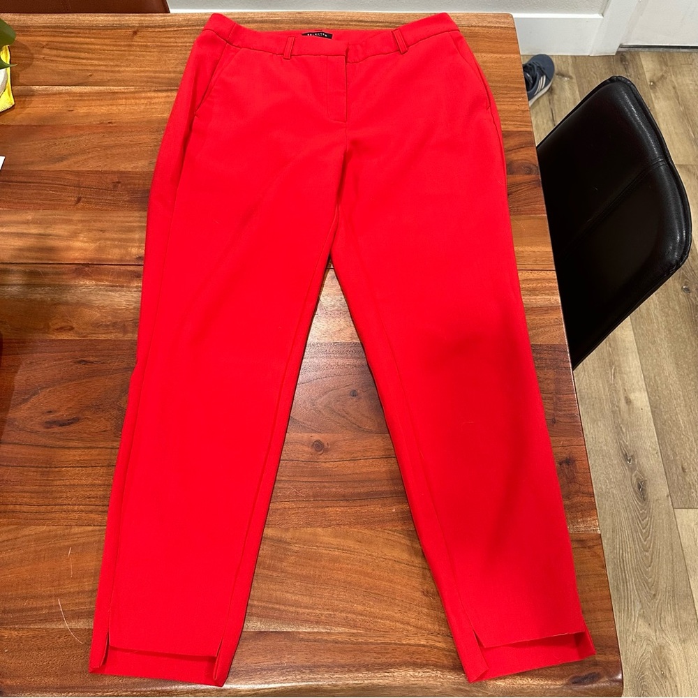 Red Selected Femme ankle length trousers